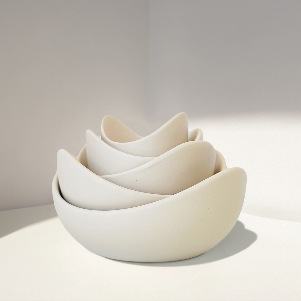 Natalia Ceramic Bowls (Butter Cream)