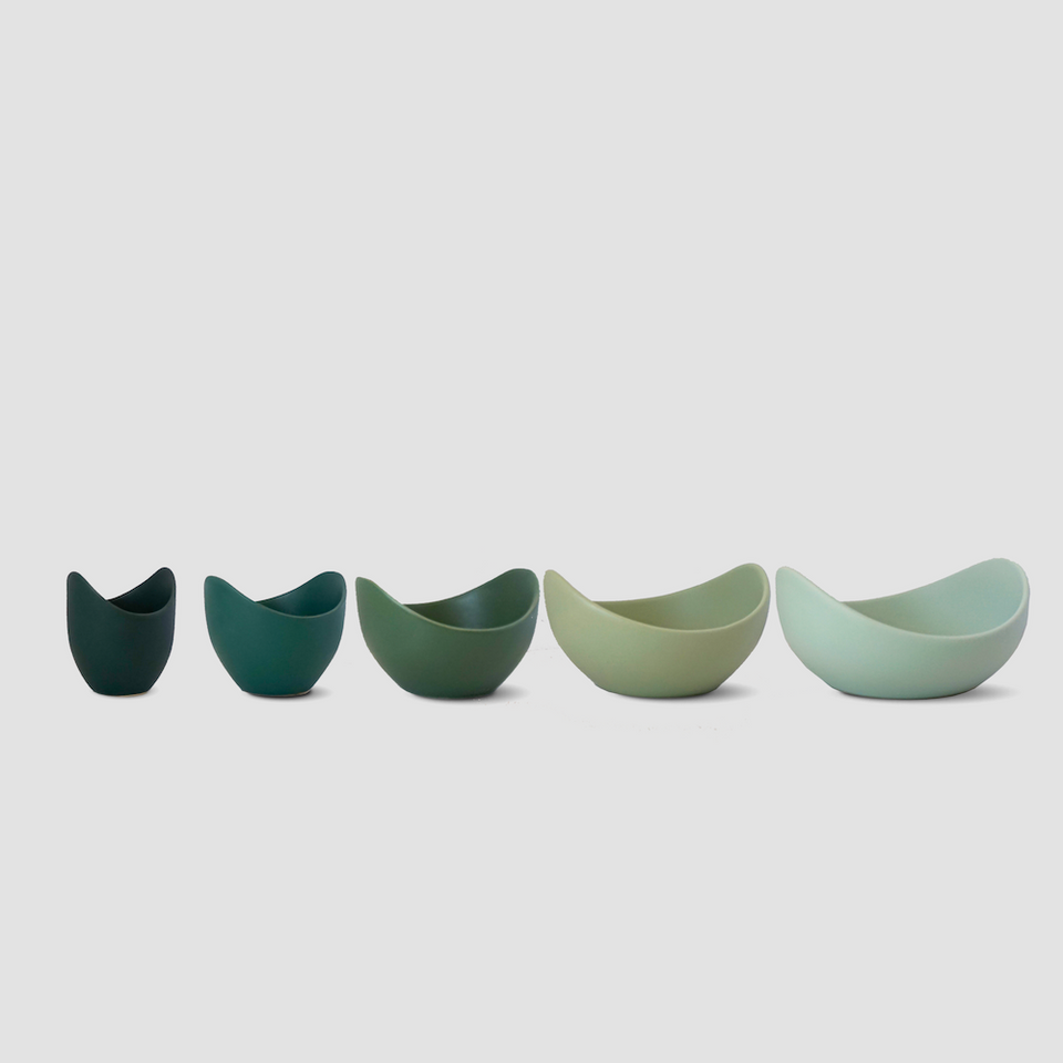 Natalia Ceramic Bowls (Pine Green)