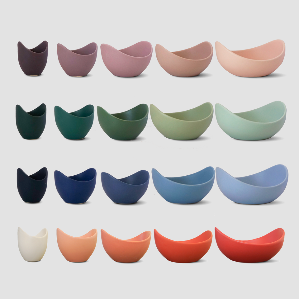 Natalia Ceramic Bowls (Papaya Red)