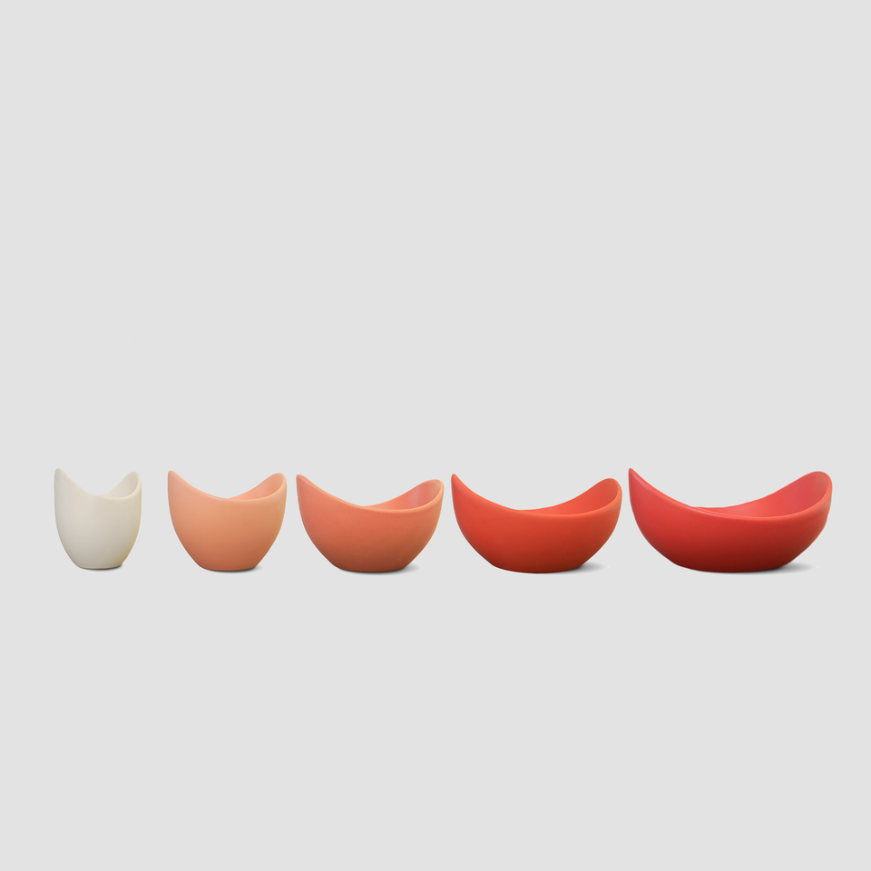 Natalia Ceramic Bowls (Papaya Red)