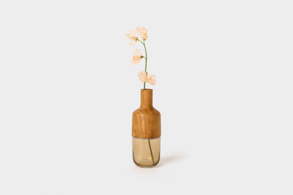 Mariah Vase Collection | Solid Hardwood & Glass