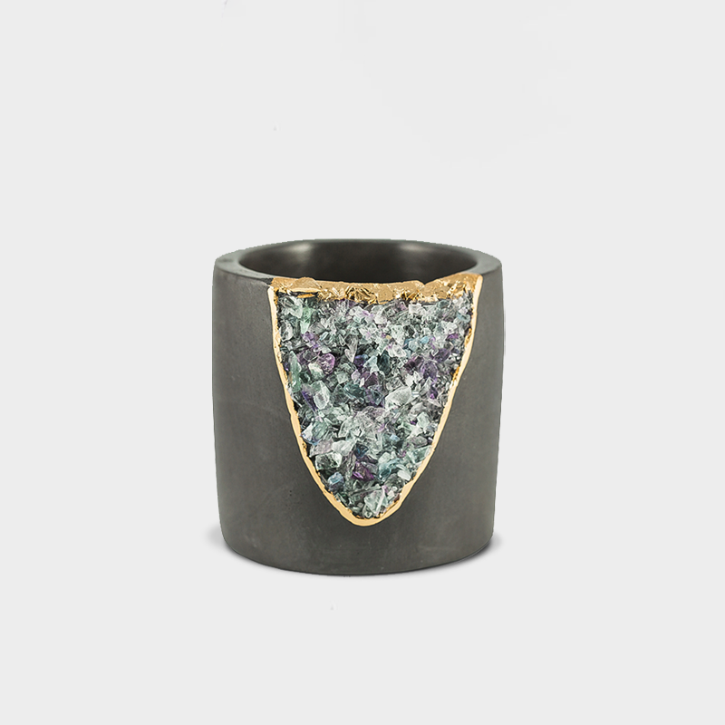 Fluorite Kintsugi Planter