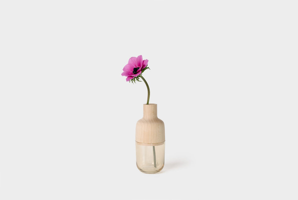 Mariah Vase Collection | Solid Hardwood & Glass