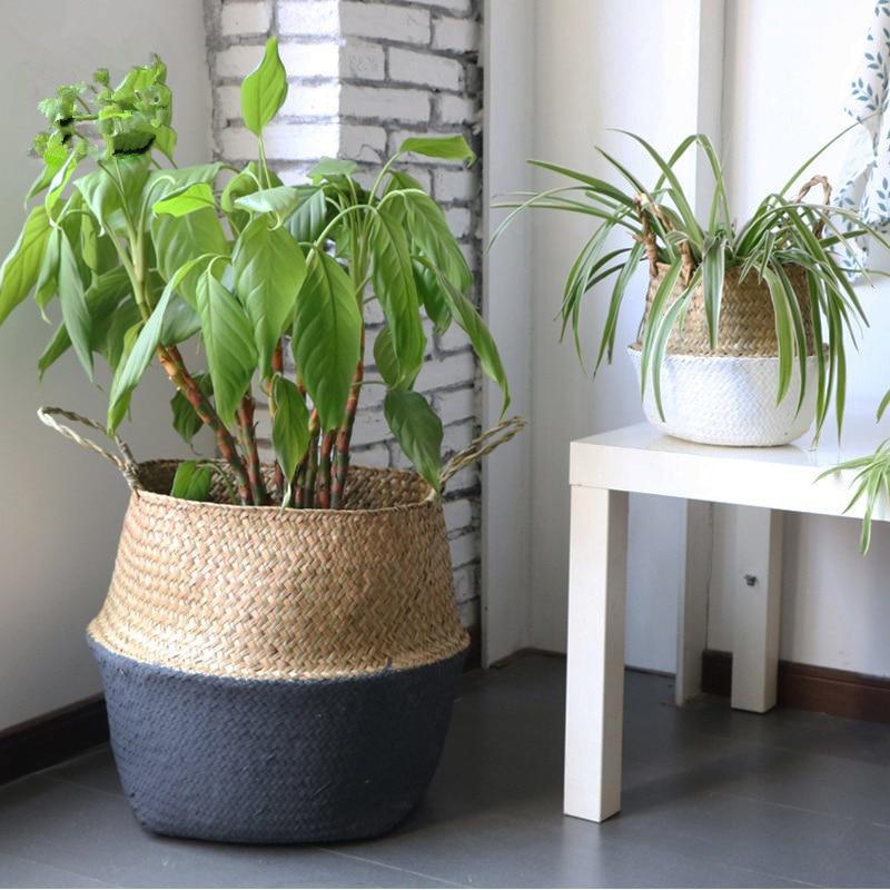 seagrass indoor plant pots Humility Seagrass Basket – Wabi Aesthetic