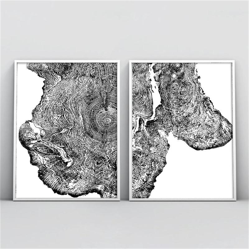 Tree Rings Diptych (Large Prints)