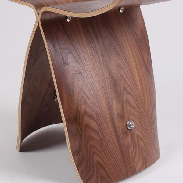 Walnut Wood Butterfly Designer Stool