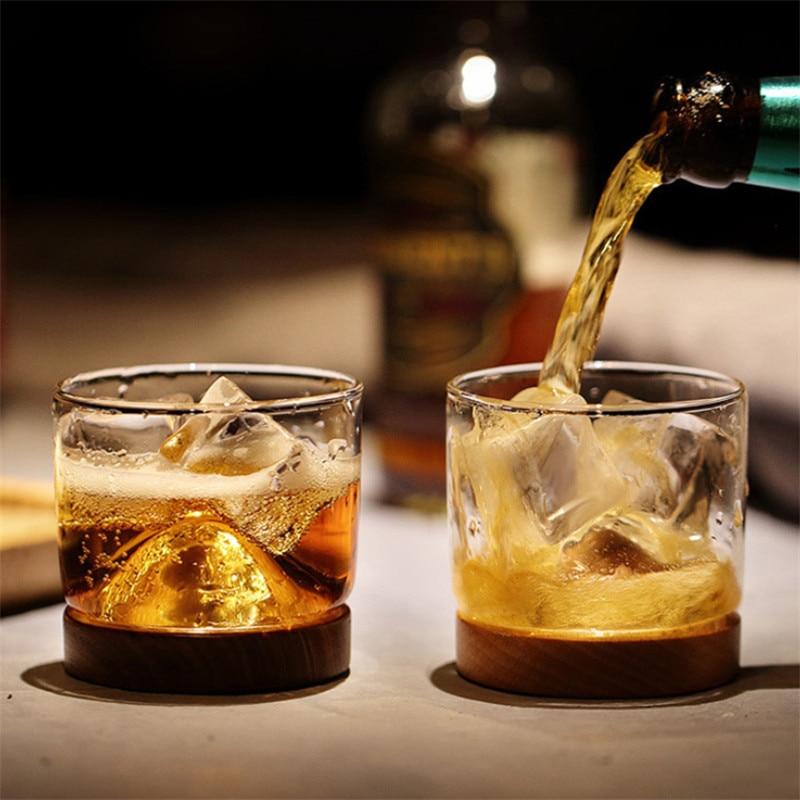 Glass Ice Cube Whiskey Glass