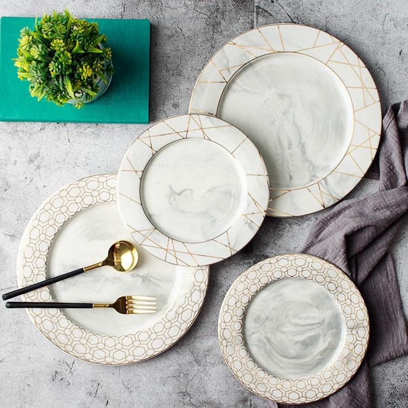 White Marble Boutique Dinner Plates