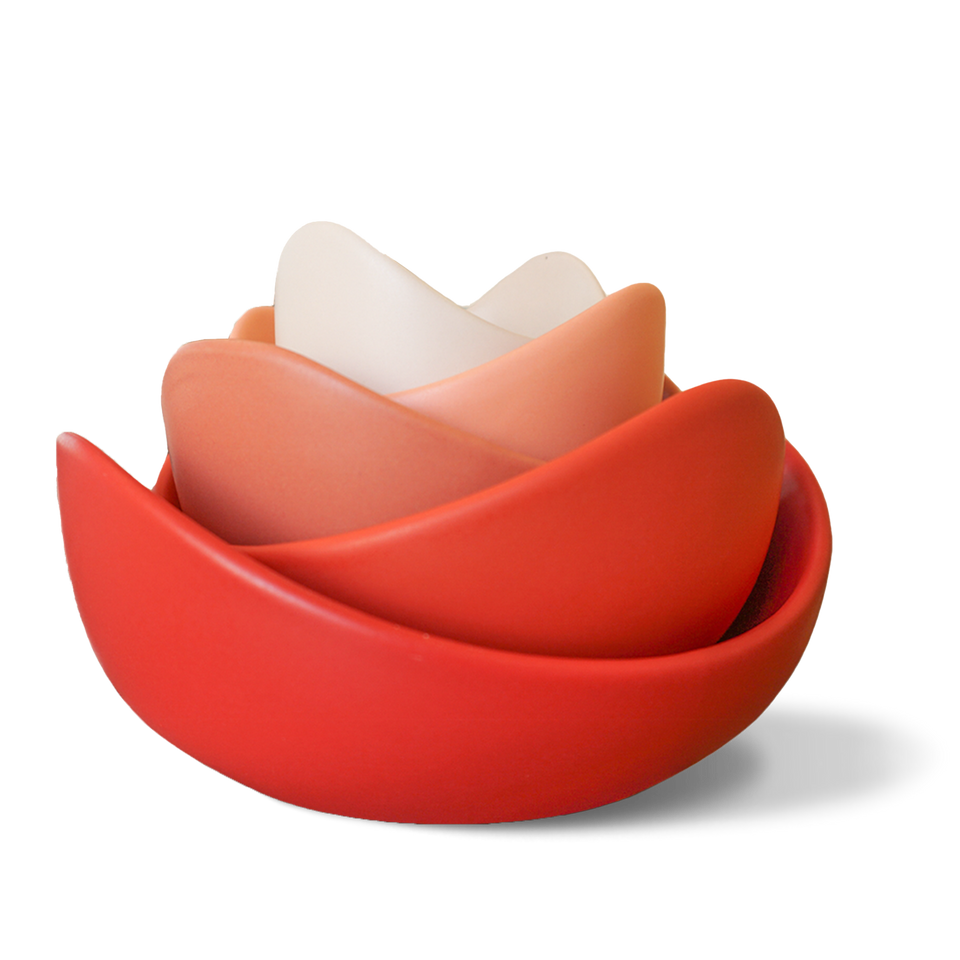 Natalia Ceramic Bowls (Papaya Red)