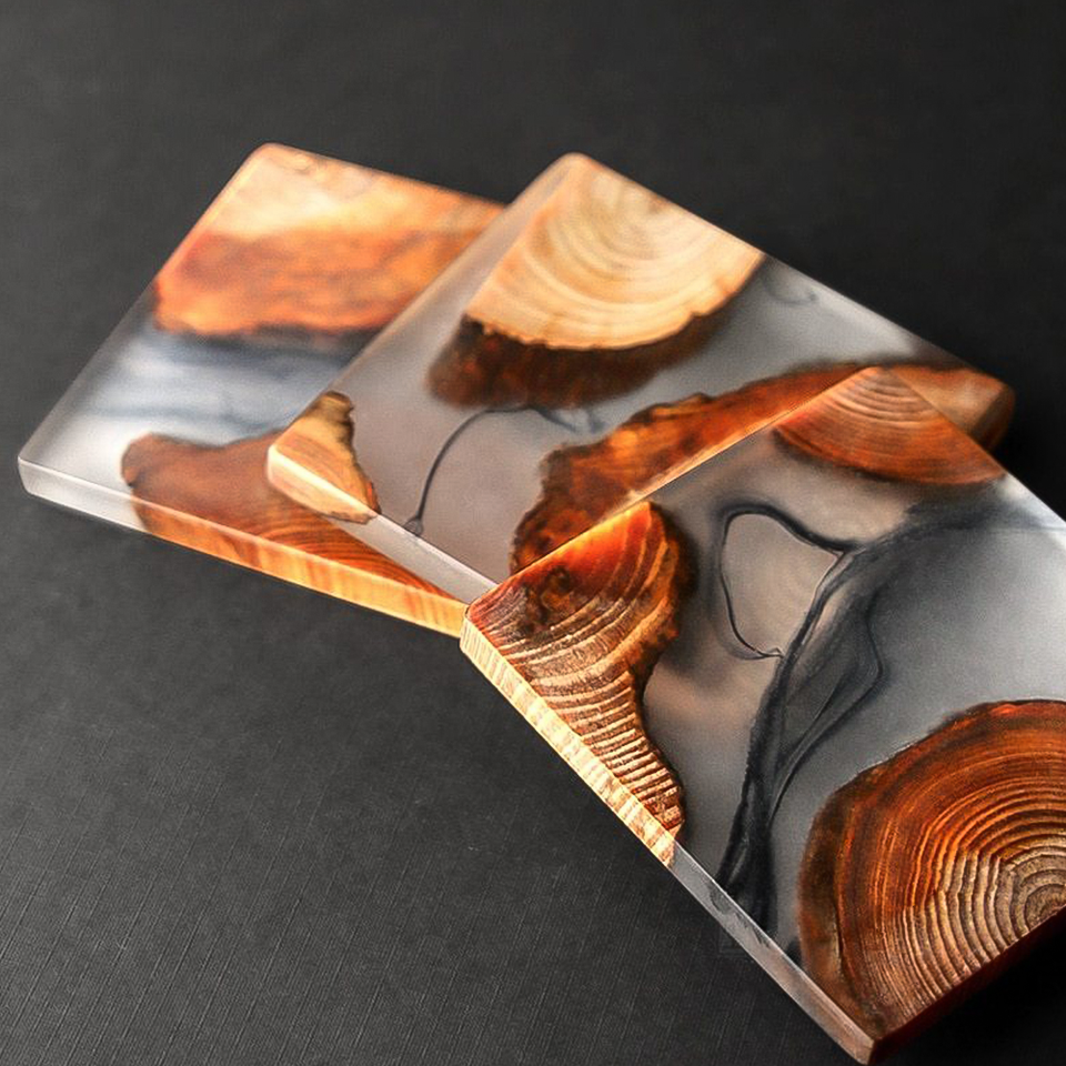 Preserved Resin Coasters